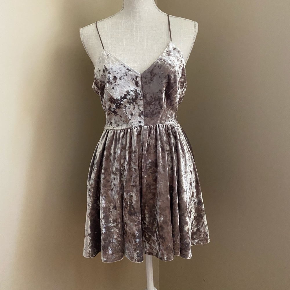 Urban Outfitters Strappy Velour Romper